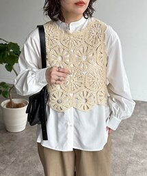 クロシェベストセットシャツ