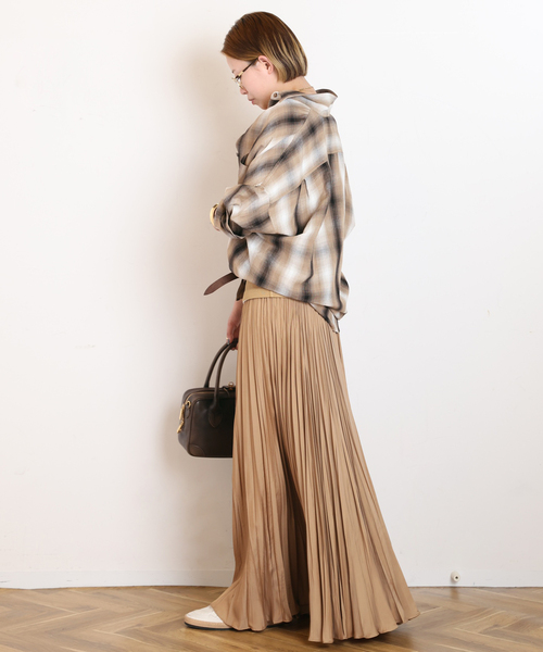 AP STUDIO（エーピーストゥディオ）の「サマーオンブレチェックシャツ（シャツ/ブラウス・レディース・キャメル・FREE）」の14枚目の写真