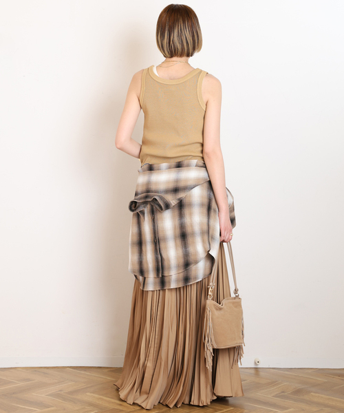 AP STUDIO（エーピーストゥディオ）の「サマーオンブレチェックシャツ（シャツ/ブラウス・レディース・キャメル・FREE）」の18枚目の写真