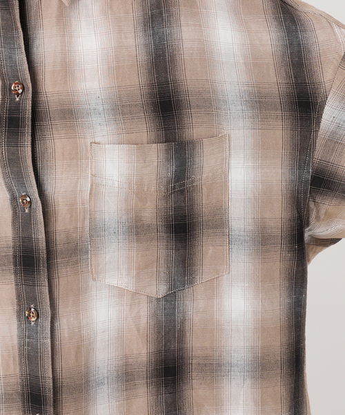 AP STUDIO（エーピーストゥディオ）の「サマーオンブレチェックシャツ（シャツ/ブラウス・レディース・キャメル・FREE）」の8枚目の写真