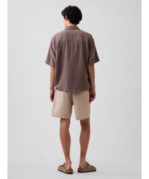 GAP（ギャップ）の「7インチ リネンブレンド イージーウエストショートパンツ（その他パンツ・メンズ・ベージュ/ブラック・L/M/S/XS/XL）」の9枚目の写真