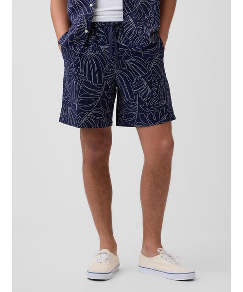 GAP(ギャップ)の「7インチ リネンブレンド イージーウエストショートパンツ(その他パンツ・メンズ・ベージュ/ブラック/ネイビー・L/M/S/XS/XL)」の1枚目の写真