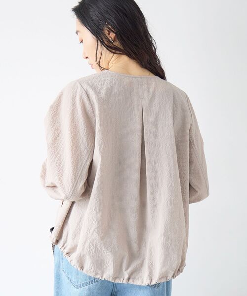 le.coeur blanc（ルクールブラン）の「カラミタンブラータックスリーブブルゾン（ブルゾン・レディース・オフホワイト/ブラック/ベージュ・38）」の17枚目の写真