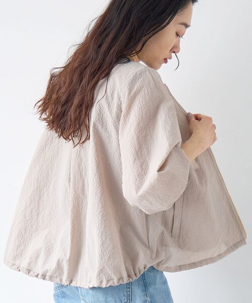 le.coeur blanc（ルクールブラン）の「カラミタンブラータックスリーブブルゾン（ブルゾン・レディース・オフホワイト/ブラック/ベージュ・38）」の20枚目の写真