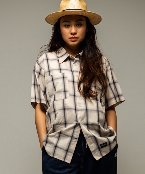 430（フォーサーティ）の「mhs2612- S-S OMBRE CHECK SHIRT オンブレチェックシャツ(26-083)（シャツ/ブラウス・メンズ・オフホワイト/ブラック/ブラウン・3/2/1/0）」の2枚目の写真