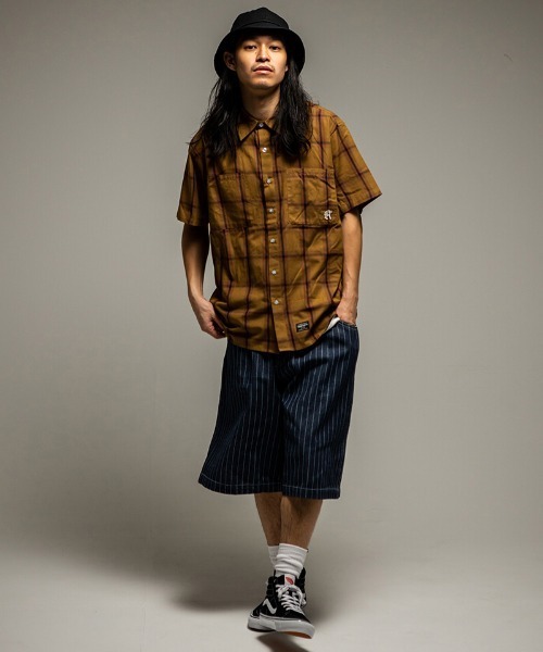 430（フォーサーティ）の「mhs2612- S-S OMBRE CHECK SHIRT オンブレチェックシャツ(26-083)（シャツ/ブラウス・メンズ・オフホワイト/ブラック/ブラウン・3/2/1/0）」の5枚目の写真