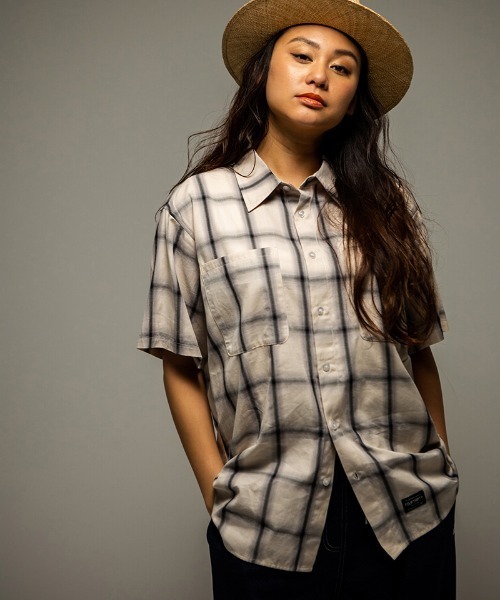 430（フォーサーティ）の「mhs2612- S-S OMBRE CHECK SHIRT オンブレチェックシャツ(26-083)（シャツ/ブラウス・メンズ・オフホワイト/ブラック/ブラウン・3/2/1/0）」の6枚目の写真