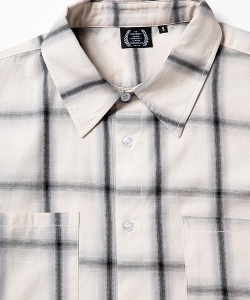 430（フォーサーティ）の「mhs2612- S-S OMBRE CHECK SHIRT オンブレチェックシャツ(26-083)（シャツ/ブラウス・メンズ・オフホワイト/ブラック/ブラウン・3/2/1/0）」の22枚目の写真
