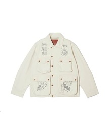 TATTOO FLASH PRINT POCKET DENIM JACKET