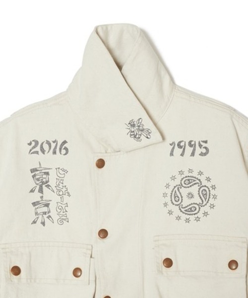 SUGARHILL（シュガーヒル）の「TATTOO FLASH PRINT POCKET DENIM JACKET（デニムジャケット・メンズ・ホワイト・2）」の4枚目の写真
