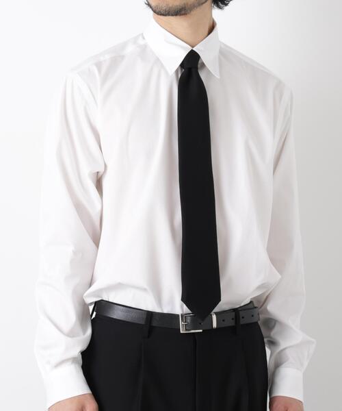 NANO universe（ナノユニバース）の「ブラックフォーマル梳毛ウール濃色染めソリッドネクタイ（ネクタイ・メンズ・ブラック・F）」の11枚目の写真