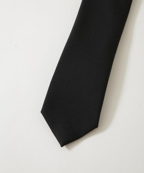 NANO universe（ナノユニバース）の「ブラックフォーマル梳毛ウール濃色染めソリッドネクタイ（ネクタイ・メンズ・ブラック・F）」の13枚目の写真