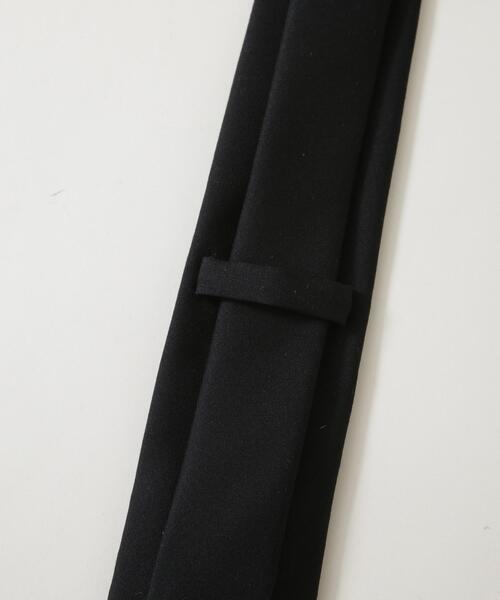 NANO universe（ナノユニバース）の「ブラックフォーマル梳毛ウール濃色染めソリッドネクタイ（ネクタイ・メンズ・ブラック・F）」の14枚目の写真