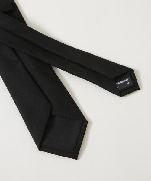 NANO universe（ナノユニバース）の「ブラックフォーマル梳毛ウール濃色染めソリッドネクタイ（ネクタイ・メンズ・ブラック・F）」の17枚目の写真