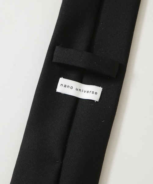 NANO universe（ナノユニバース）の「ブラックフォーマル梳毛ウール濃色染めソリッドネクタイ（ネクタイ・メンズ・ブラック・F）」の8枚目の写真