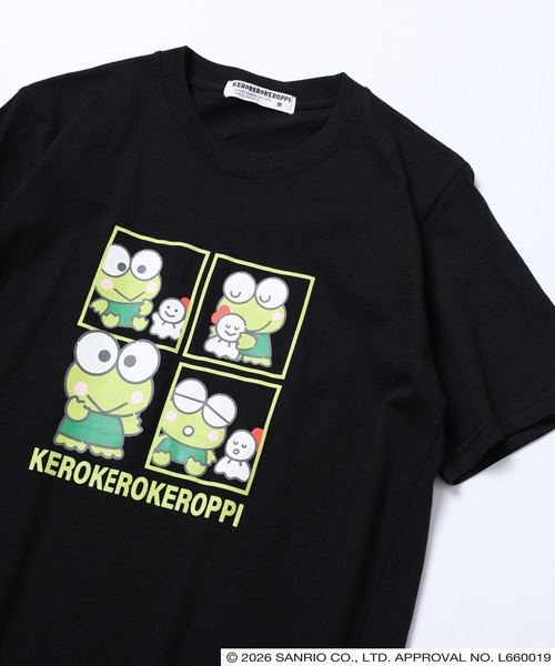 sanrio(サンリオ)の「サンリオキャラクターズ 天竺半袖Tシャツ(Tシャツ/カットソー・レディース・ラベンダー/ブラック/ネイビー/オートミール/ピンク/オフホワイト/ホワイト/ネイビー系/ライトグリーン系/アイボリー系/ブラック系1/ブラック系/ホワイト系1/ホワイト系/チャコール/サックスブルー系/ライトグリーン/ブルーグレー・M/LL/L)」の6枚目の写真