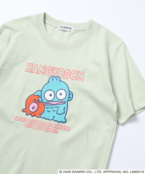 sanrio(サンリオ)の「サンリオキャラクターズ 天竺半袖Tシャツ(Tシャツ/カットソー・レディース・ラベンダー/ブラック/ネイビー/オートミール/ピンク/オフホワイト/ホワイト/ネイビー系/ライトグリーン系/アイボリー系/ブラック系1/ブラック系/ホワイト系1/ホワイト系/チャコール/サックスブルー系/ライトグリーン/ブルーグレー・M/LL/L)」の13枚目の写真
