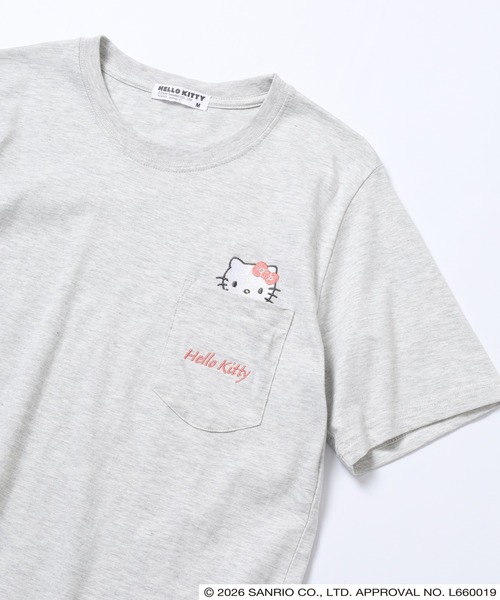 sanrio(サンリオ)の「サンリオキャラクターズ 天竺半袖Tシャツ(Tシャツ/カットソー・レディース・ラベンダー/ブラック/ネイビー/オートミール/ピンク/オフホワイト/ホワイト/ネイビー系/ライトグリーン系/アイボリー系/ブラック系1/ブラック系/ホワイト系1/ホワイト系/チャコール/サックスブルー系/ライトグリーン/ブルーグレー・M/LL/L)」の10枚目の写真