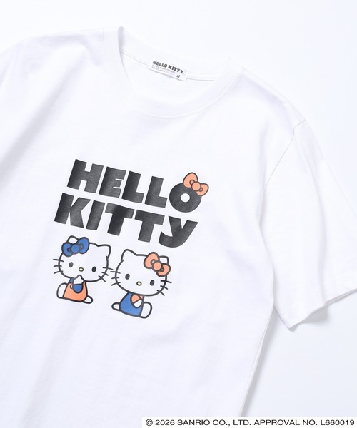 sanrio(サンリオ)の「サンリオキャラクターズ 天竺半袖Tシャツ(Tシャツ/カットソー・レディース・ラベンダー/ブラック/ネイビー/オートミール/ピンク/オフホワイト/ホワイト/ネイビー系/ライトグリーン系/アイボリー系/ブラック系1/ブラック系/ホワイト系1/ホワイト系/チャコール/サックスブルー系/ライトグリーン/ブルーグレー・M/LL/L)」の1枚目の写真