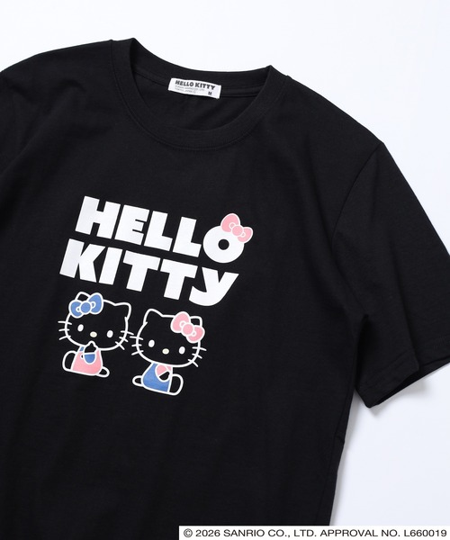sanrio(サンリオ)の「サンリオキャラクターズ 天竺半袖Tシャツ(Tシャツ/カットソー・レディース・ラベンダー/ブラック/ネイビー/オートミール/ピンク/オフホワイト/ホワイト/ネイビー系/ライトグリーン系/アイボリー系/ブラック系1/ブラック系/ホワイト系1/ホワイト系/チャコール/サックスブルー系/ライトグリーン/ブルーグレー・M/LL/L)」の5枚目の写真