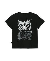 W SLEEPY TAG TEE - BLACK