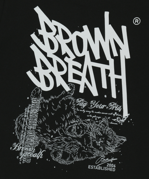 BROWNBREATH（ブラウンブレス）の「W SLEEPY TAG TEE - BLACK（Tシャツ/カットソー・レディース・その他・SMALL/MEDIUM）」の6枚目の写真