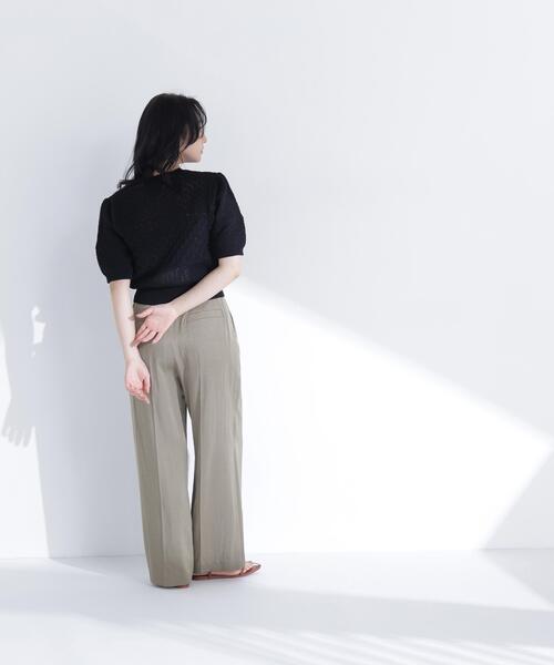NATURAL BEAUTY BASIC(ナチュラルビューティーベーシック)の「パッチワークニット(ニット/セーター・レディース・オレンジ/オフホワイト/ブラック・フリ-)」の9枚目の写真
