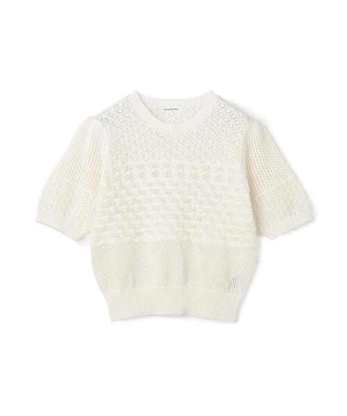 NATURAL BEAUTY BASIC(ナチュラルビューティーベーシック)の「パッチワークニット(ニット/セーター・レディース・オレンジ/オフホワイト/ブラック・フリ-)」の13枚目の写真