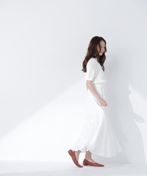 NATURAL BEAUTY BASIC(ナチュラルビューティーベーシック)の「パッチワークニット(ニット/セーター・レディース・オレンジ/オフホワイト/ブラック・フリ-)」の18枚目の写真