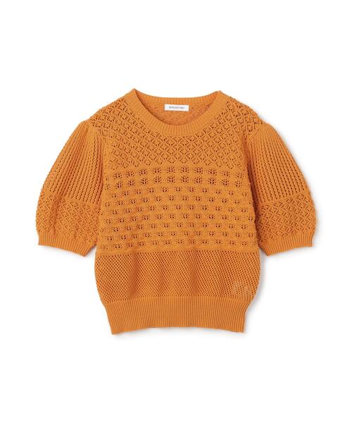 NATURAL BEAUTY BASIC(ナチュラルビューティーベーシック)の「パッチワークニット(ニット/セーター・レディース・オレンジ/オフホワイト/ブラック・フリ-)」の22枚目の写真