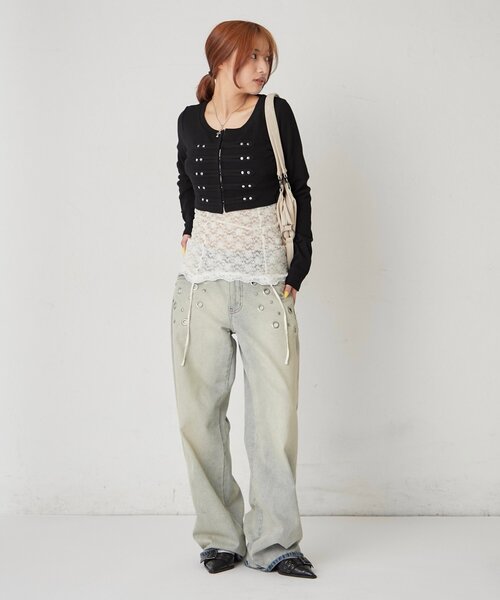 WHO'S WHO gallery(フーズフーギャラリー)の「【WEB限定サイズあり】ナポレオンショートトップス(Tシャツ/カットソー・レディース・オフホワイト/グレー/ブラック/イエロー・SMALL/MEDIUM)」の8枚目の写真