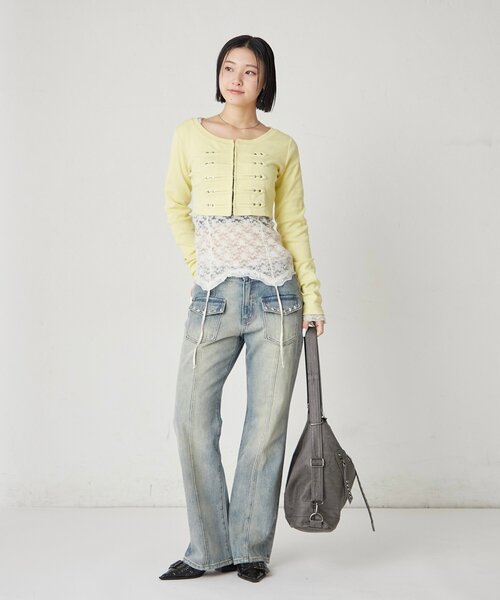 WHO'S WHO gallery(フーズフーギャラリー)の「【WEB限定サイズあり】ナポレオンショートトップス(Tシャツ/カットソー・レディース・オフホワイト/グレー/ブラック/イエロー・SMALL/MEDIUM)」の18枚目の写真