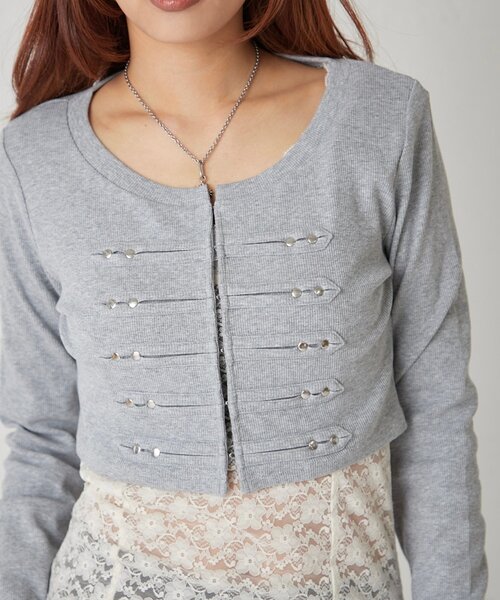 WHO'S WHO gallery(フーズフーギャラリー)の「【WEB限定サイズあり】ナポレオンショートトップス(Tシャツ/カットソー・レディース・オフホワイト/グレー/ブラック/イエロー・SMALL/MEDIUM)」の22枚目の写真