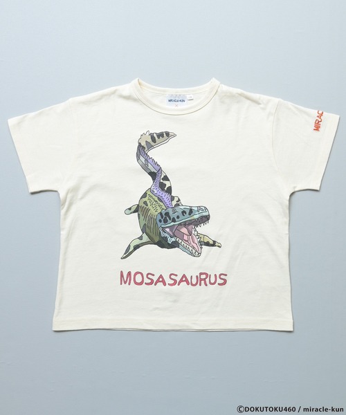 MARKEY'S(マーキーズ)の「【Miracle-kun】別注ミラクルザウルス プリントTee(Tシャツ/カットソー・キッズ・チャコール/オフホワイト/ブラウン・100/130/120/110/95/90/80/150/140)」の11枚目の写真