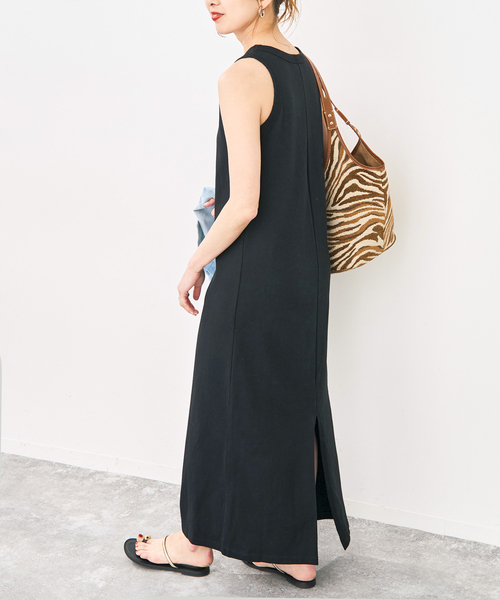 Spick & Span（スピックアンドスパン）の「《追加》天竺アメスリロングワンピース（ワンピース・レディース・ブラック/ブラウン・38/36）」の8枚目の写真