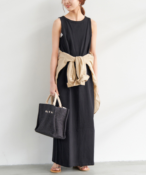Spick & Span（スピックアンドスパン）の「《追加》天竺アメスリロングワンピース（ワンピース・レディース・ブラック/ブラウン・38/36）」の13枚目の写真