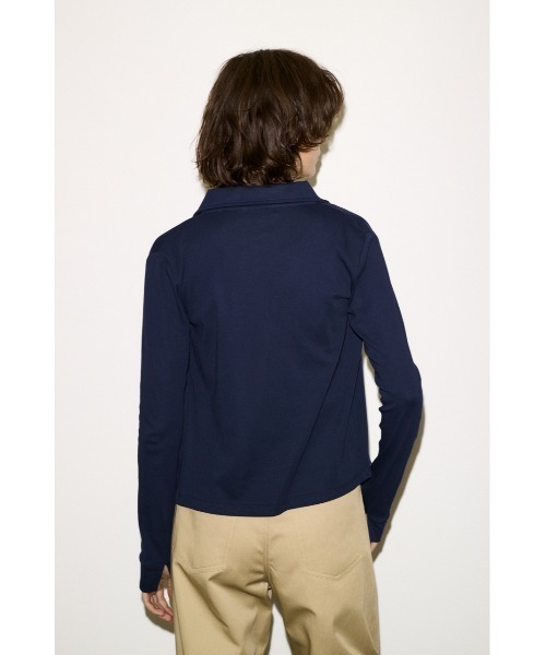 THROW by SLY(スローバイスライ)の「THROW COTTON FLYSE PK SH コットンフライスポケットシャツ 春服 夏服(シャツ/ブラウス・レディース・ライトイエロー/ネイビー・FREE)」の6枚目の写真