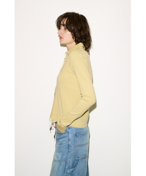THROW by SLY(スローバイスライ)の「THROW COTTON FLYSE PK SH コットンフライスポケットシャツ 春服 夏服(シャツ/ブラウス・レディース・ライトイエロー/ネイビー・FREE)」の10枚目の写真