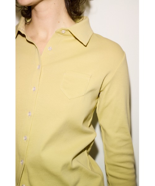THROW by SLY(スローバイスライ)の「THROW COTTON FLYSE PK SH コットンフライスポケットシャツ 春服 夏服(シャツ/ブラウス・レディース・ライトイエロー/ネイビー・FREE)」の13枚目の写真