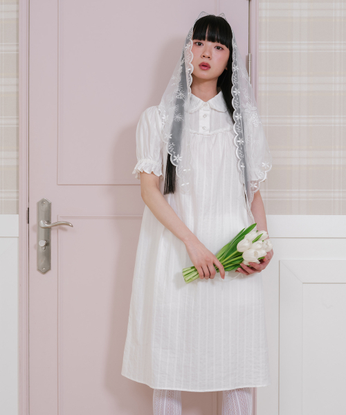 NICE GHOST CLUB（ナイスゴーストクラブ）の「FFATS SHIRRING PUFF DRESS_WHITE(NG2GSUPA93A)（ワンピース・レディース・ホワイト・SMALL/MEDIUM）」の3枚目の写真