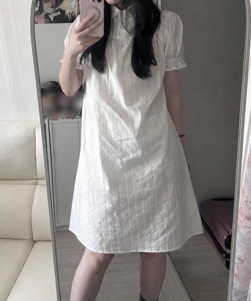 NICE GHOST CLUB（ナイスゴーストクラブ）の「FFATS SHIRRING PUFF DRESS_WHITE(NG2GSUPA93A)（ワンピース・レディース・ホワイト・SMALL/MEDIUM）」の7枚目の写真