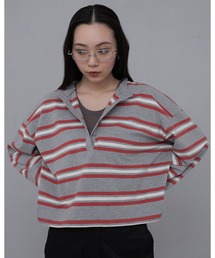 YOOU（ユー）の「BORDER CUT（Tシャツ/カットソー）」