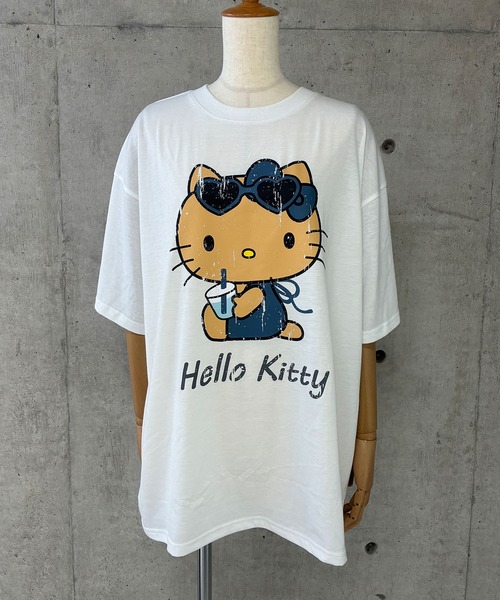 GLAMOROUS JANE(グラマラスジェーン)の「HELLO KITTY日焼けプリント半袖Tシャツ(Tシャツ/カットソー・レディース・グリーン/オフホワイト/ブラック・FREE)」の5枚目の写真