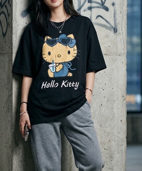 GLAMOROUS JANE(グラマラスジェーン)の「HELLO KITTY日焼けプリント半袖Tシャツ(Tシャツ/カットソー・レディース・グリーン/オフホワイト/ブラック・FREE)」の8枚目の写真