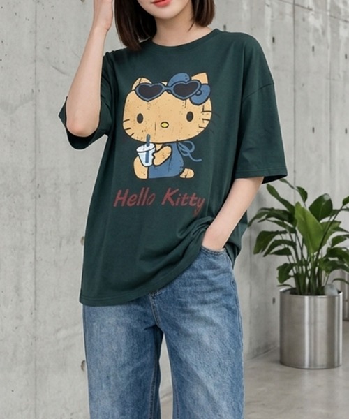 GLAMOROUS JANE(グラマラスジェーン)の「HELLO KITTY日焼けプリント半袖Tシャツ(Tシャツ/カットソー・レディース・グリーン/オフホワイト/ブラック・FREE)」の12枚目の写真