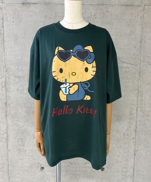 GLAMOROUS JANE(グラマラスジェーン)の「HELLO KITTY日焼けプリント半袖Tシャツ(Tシャツ/カットソー・レディース・グリーン/オフホワイト/ブラック・FREE)」の13枚目の写真