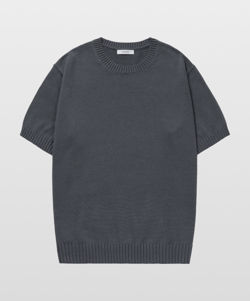 MANNERGRAM(マナーグラム)の「ソフトコットン100 3PLY ラウンド 半袖ニット グレー(ニット/セーター・メンズ・その他・LARGE)」の5枚目の写真