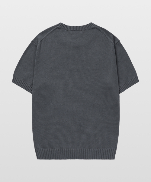 MANNERGRAM(マナーグラム)の「ソフトコットン100 3PLY ラウンド 半袖ニット グレー(ニット/セーター・メンズ・その他・LARGE)」の6枚目の写真