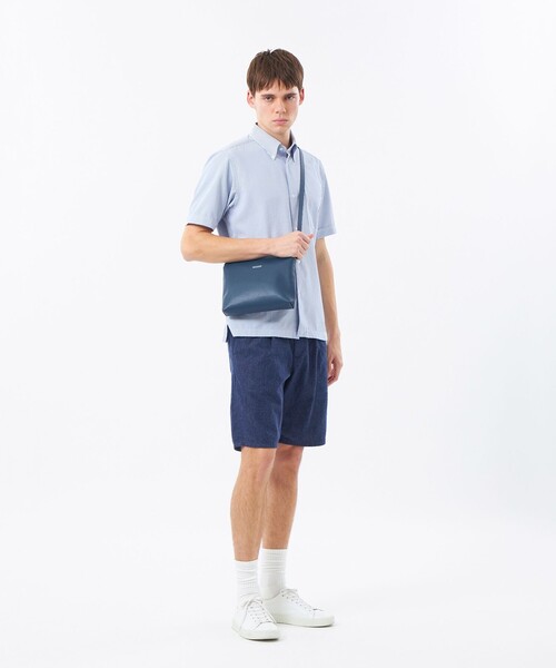 MACKINTOSH PHILOSOPHY(マッキントッシュ フィロソフィー)の「【WEB&一部店舗限定】トロッター スクエアボタンダウン半袖シャツ サッカーストライプ(シャツ/ブラウス・メンズ・ネイビー/ブルー系その他3/グリーン系その他5/ホワイト・42/40/38)」の6枚目の写真