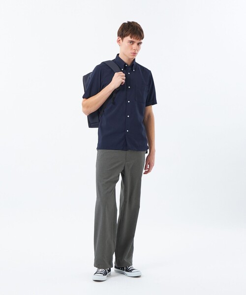 MACKINTOSH PHILOSOPHY(マッキントッシュ フィロソフィー)の「【WEB&一部店舗限定】トロッター スクエアボタンダウン半袖シャツ サッカーストライプ(シャツ/ブラウス・メンズ・ネイビー/ブルー系その他3/グリーン系その他5/ホワイト・42/40/38)」の7枚目の写真